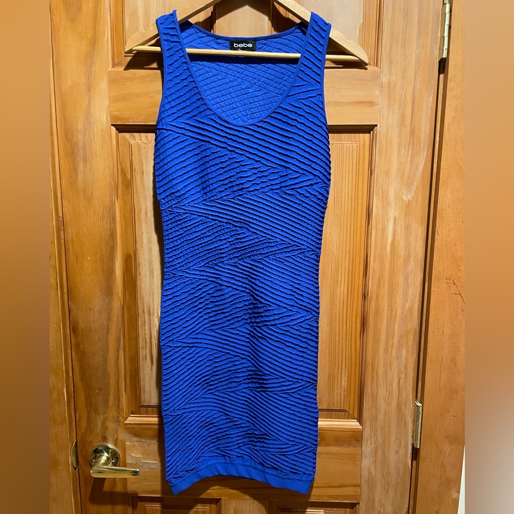 Bright blue Bebe dress size medium